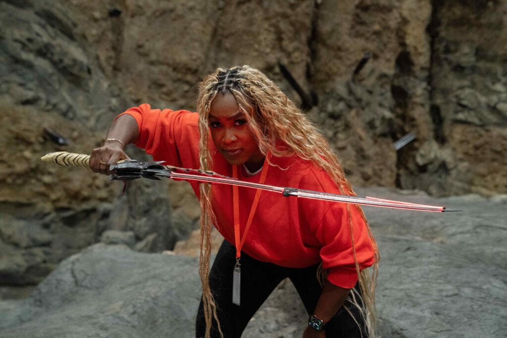 Sharronda Williams on the set of 'Predator: Badlands'